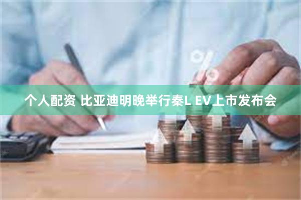 个人配资 比亚迪明晚举行秦L EV上市发布会