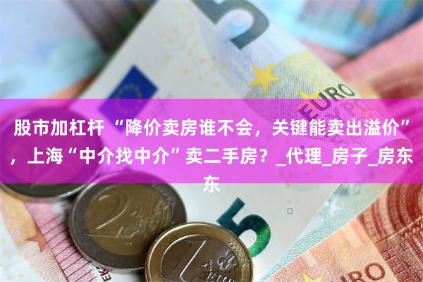 股市加杠杆 “降价卖房谁不会，关键能卖出溢价”，上海“中介找中介”卖二手房？_代理_房子_房东