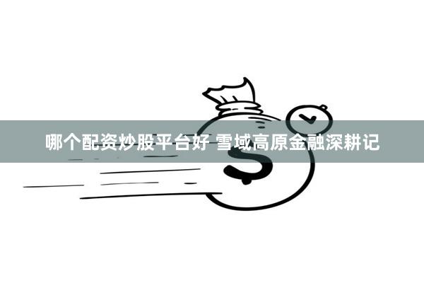 哪个配资炒股平台好 雪域高原金融深耕记