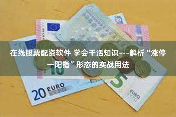 在线股票配资软件 学会干活知识---解析“涨停一阳指”形态的实战用法